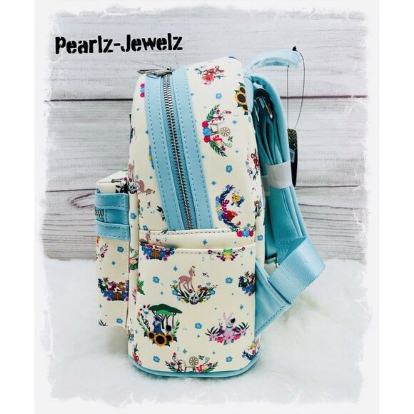 Loungefly Princess Companion Friends Floral Mini Backpack BoxLunch Exclusive NWT main image 4
